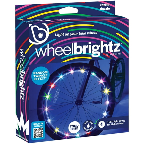Brightz WheelBrightz LED Bike Wheel Lights, 7 ft Light Rope, Razzle Dazzle