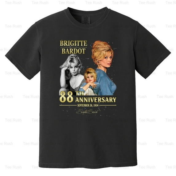Brigitte Bardot French Actress Singer Model 45th Anniversary Icon, Comfort Color T-Shirt Unisex, up to 4XL