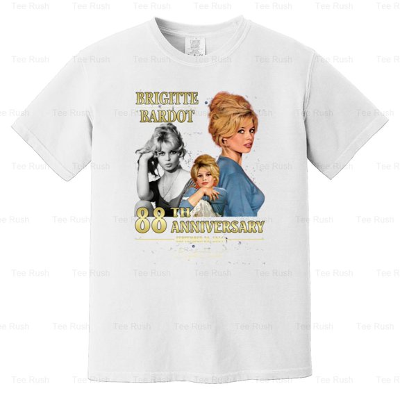 Brigitte Bardot French Actress Singer Model 45th Anniversary Icon, Comfort Color T-Shirt Unisex, up to 4XL