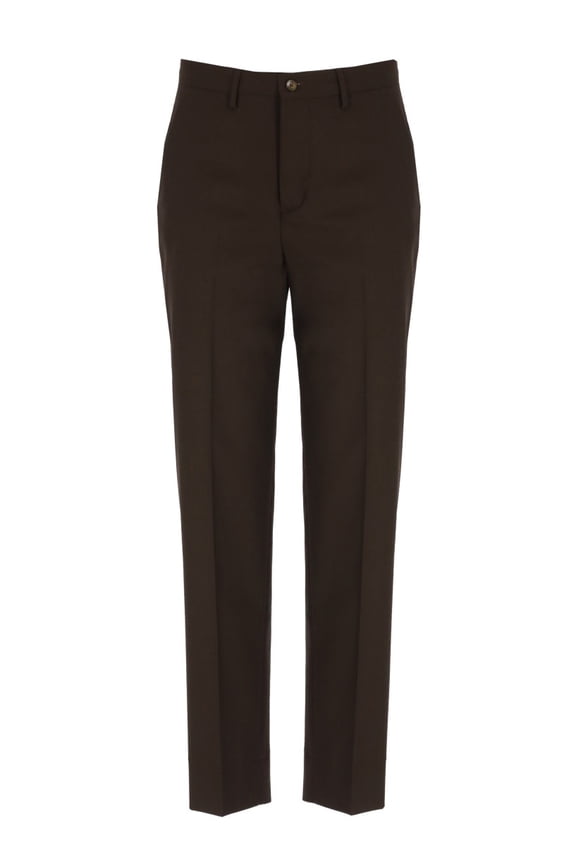 Brown Jean Wool-Blend Pants (Women's)