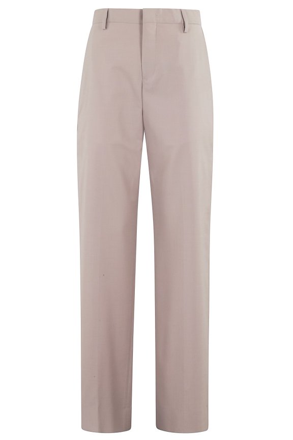 Tailored Straight-Leg Trousers With Subtle Waistband (Women's)