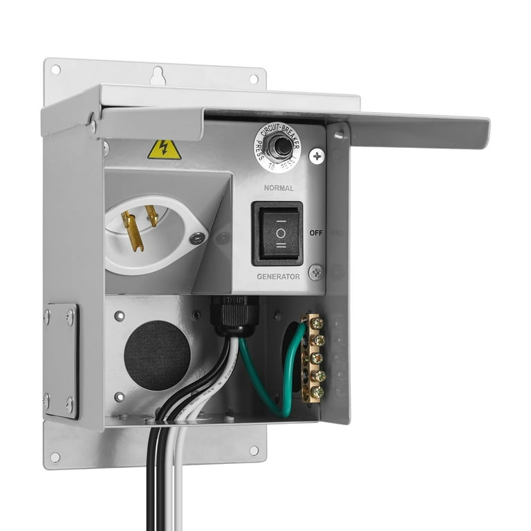 Briidea 15 Amp 120V Steel Generator Manual Transfer Switch