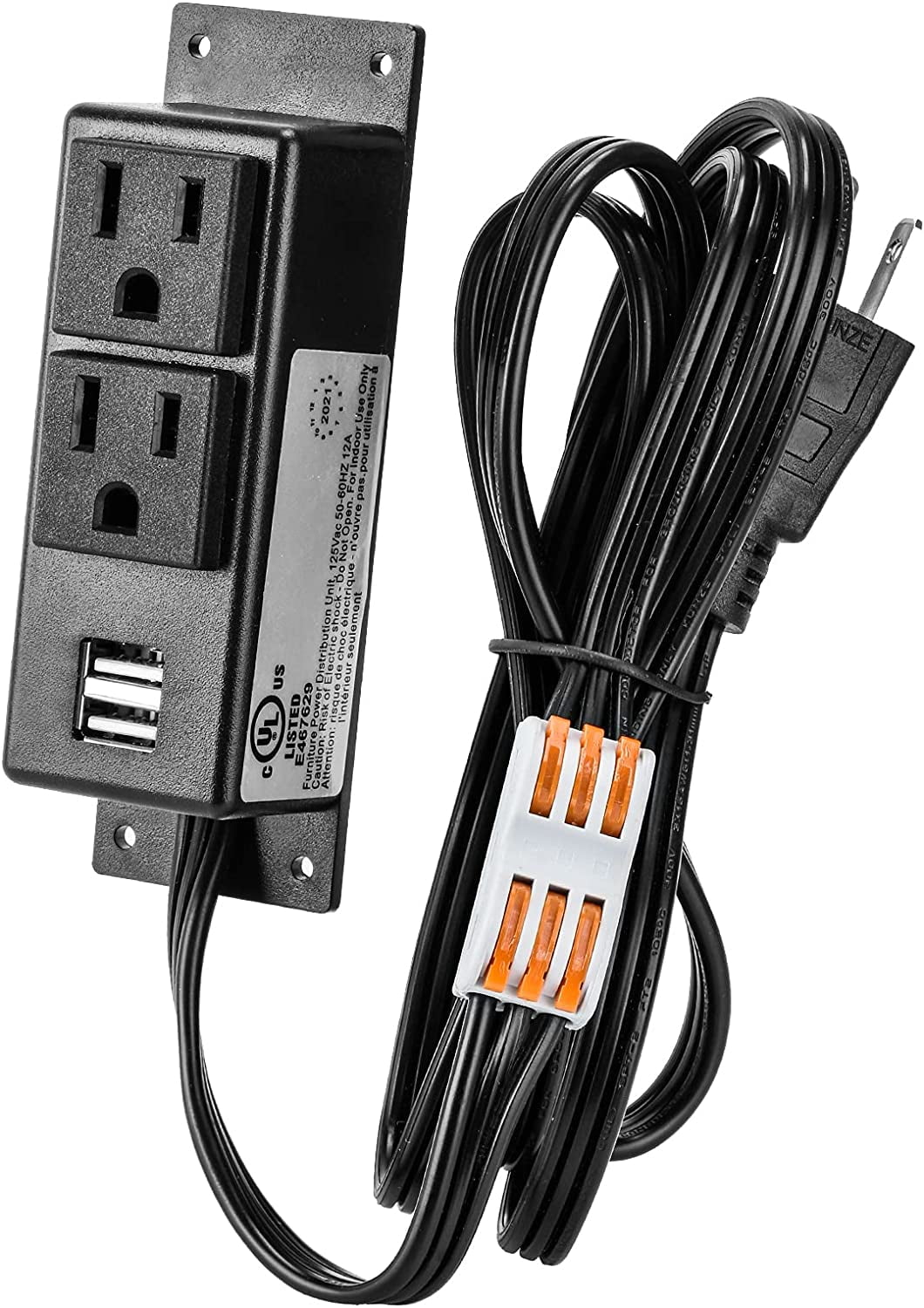 Briidea Gun Safe Power Outlet Kit, Universal Fit, AC & USB Outlet, Includes Adapter, 1 Pack, for Interior Dehumidifiers and Lights, Black