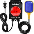Briidea Sump Pump Alarm, 110dB Loud Alarm and Large LED Indicator, 10ft