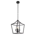 thumbnail image 1 of Briignite 4 Light Chandelier, Industrial Ceiling Light Black Lantern Light Fixtures with Farmhouse Metal Cage Adjustable Height Geometric Hanging Light E12 Base for Kitchen Island, Entryway, Indoor, 1 of 1