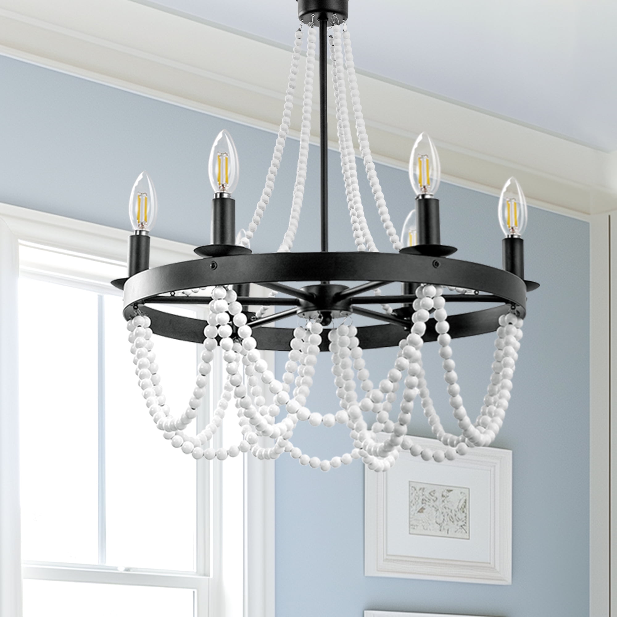 Beaded Chandelier Black, image size:2000x2000