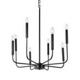 thumbnail image 1 of Briignite 8-Light Matte Black Finish Chandelier,Rustic Farmhouse Candle Dining Room Light Fixture, Hanging for Kitchen Island, Foyer, Living Room, Bedroom, 1 of 6