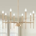 thumbnail image 1 of Briignite Adjustable 8-Light Gold Chandelier – Candle Style Fixture for Elegant Lighting in Bedroom, Living Room, Dining Room, and Hallway, 1 of 8