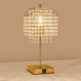thumbnail image 1 of Briignite Crystal Table Lamp with Dual USB Charging Ports, 3-Way Dimmable Nightstand Desk Light with K9 Crystal Shade for Bedroom and Living Room, Brass Finish, 1 of 6