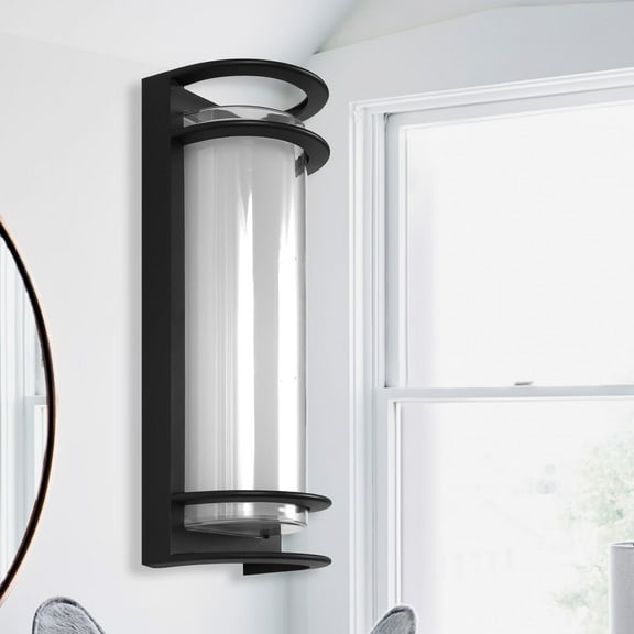 Briignite Modern Outdoor Wall Lights,30W-LED Exterior Wall Sconce Light Fixtures,Wall Mounted Lamps, Black Porch&Patio Light,IP65 Waterproof for Hallway Stairs Gardens