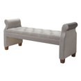 thumbnail image 1 of Brika Home Tufted Roll Arm Entryway Bench in Opal Gray, 1 of 12