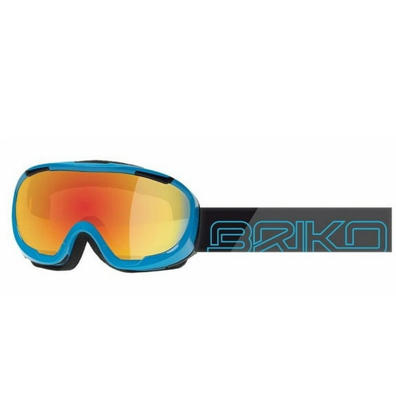 Briko Flyer Plus Cyan Blue/Black-Brown/Red Lens Ski Goggles with Bag