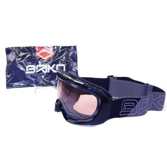 Briko Flyer Plus Matt Black Red Lens Ski Goggles with Bag