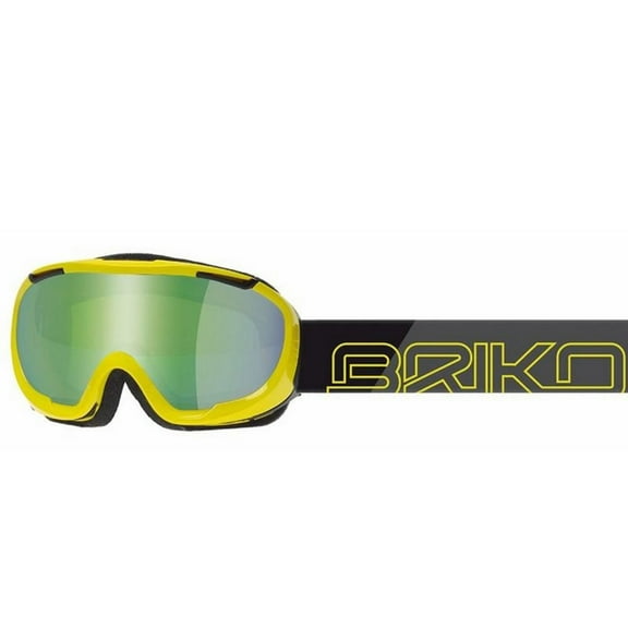 Briko Flyer Plus Yellow/Black Metallic Lens Ski Goggles with Bag