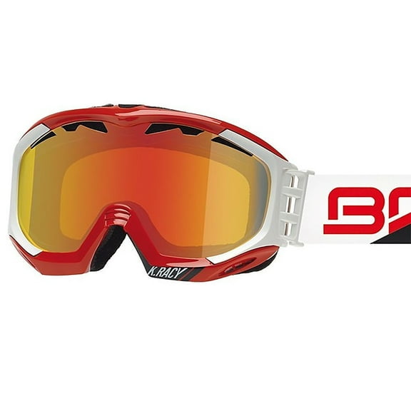 Briko K. Racy Shiny Red/Matt White Goggle Revo Metal Smoke Lens Made in Italy