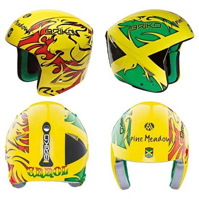 Briko Phoenix Jamaica Yellow/Red Ski Helmet Size 52cm