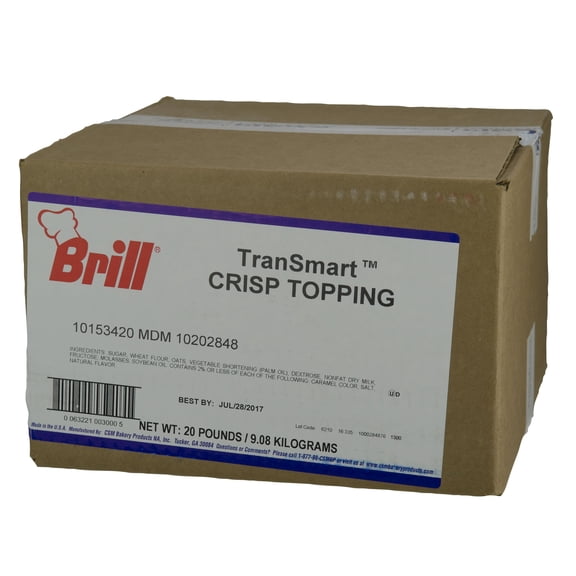 Brill Transmart Crisp Topping, 20 Pound -- 1 each.