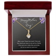 BrillanceAura Mothers Day Gift 18k Yellow Gold Necklace in Mahogany Style LED