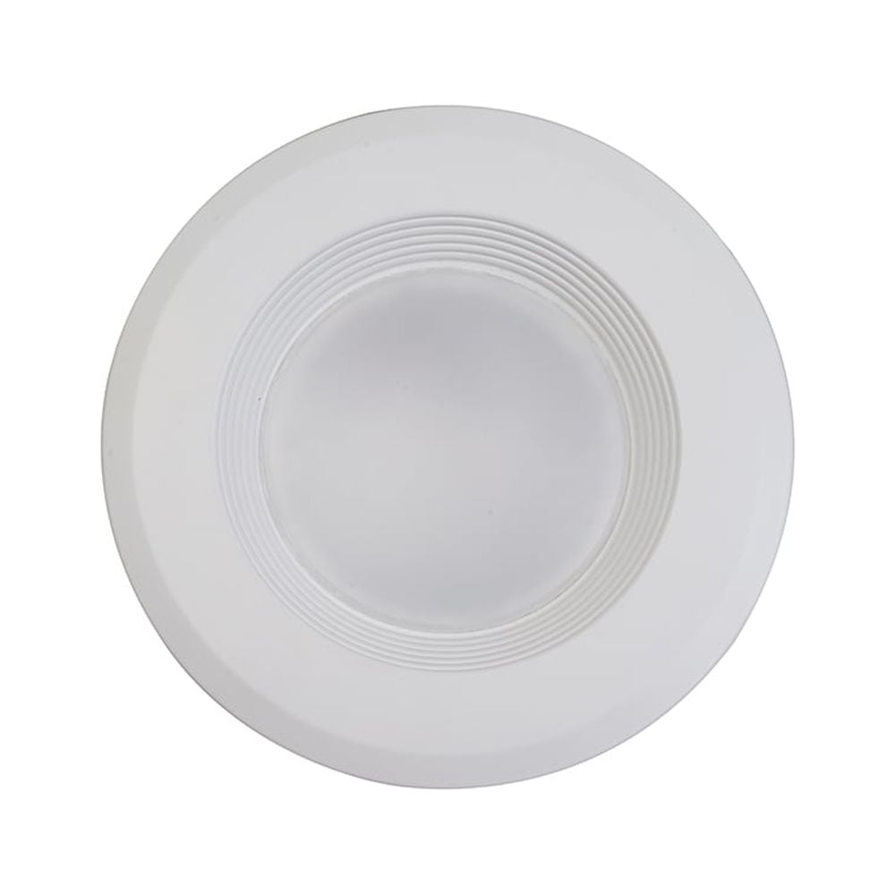 White Aluminum Circular LED Recessed Light Fixture