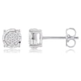 thumbnail image 1 of Brilliance Fine Jewelry 1/10 Ct Round Diamond Composite Stud Earrings in Sterling Silver, 1 of 2