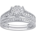 thumbnail image 1 of Brilliance 1/3 Carat Diamond Composite Women's Bridal Ring Set 10K White Gold (I-J, I2-I3), 1 of 6