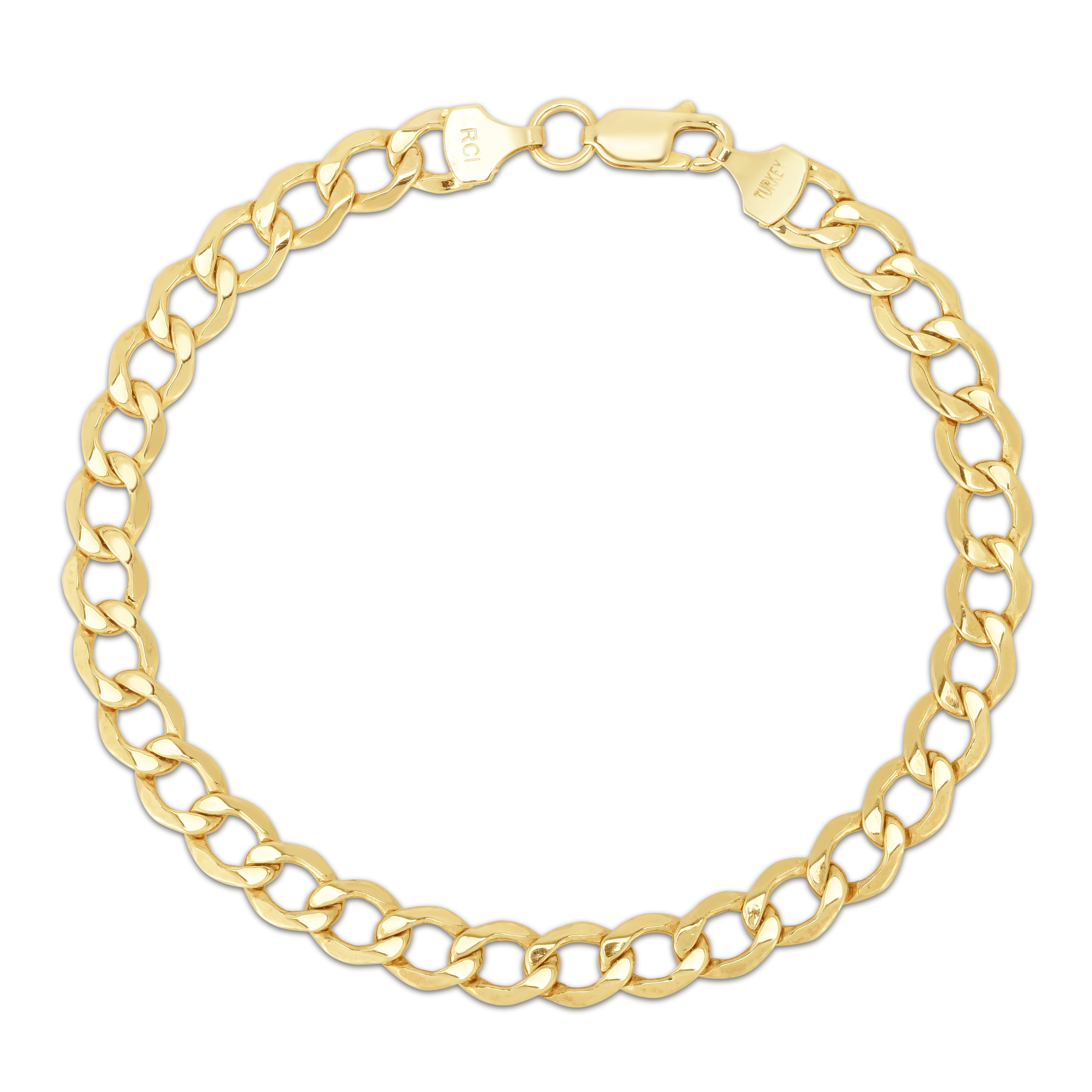 Brilliance 14KT Yellow Gold 8.5" Lite Curb Bracelet