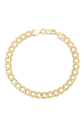 Brilliance 14KT Yellow Gold 8.5" Lite Curb Bracelet