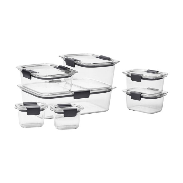 Brilliance 14pc Plastic Food Storage Container Set - Walmart Business ...
