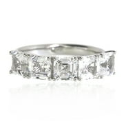 BRILLIANCE FINE JEWELRY Brilliance 925 Sterling Silver Created White Sapphire Band Ring