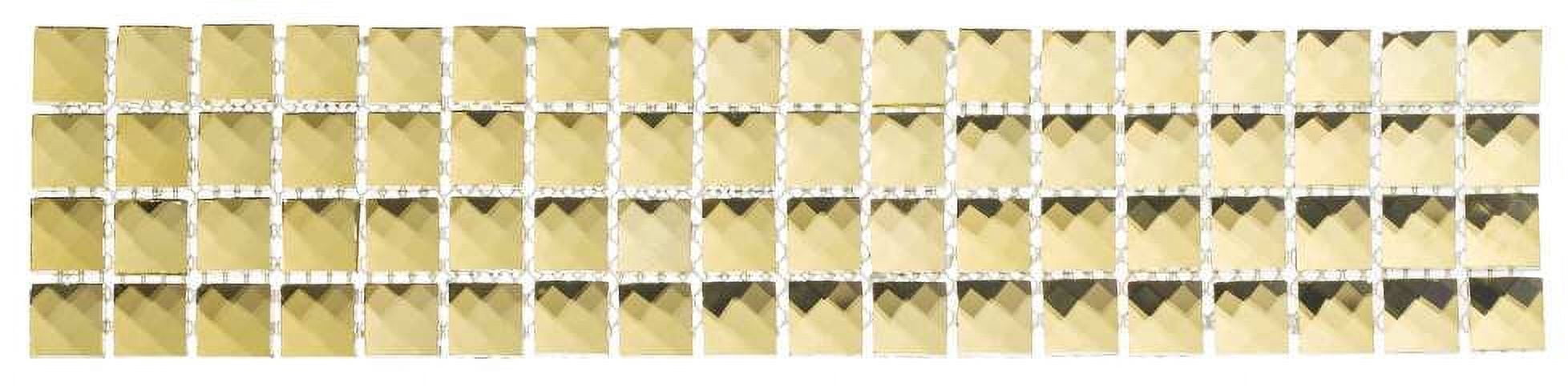 Brilliance Amber 1-in. Beveled Glossy Glass Mosaic Wall Tile