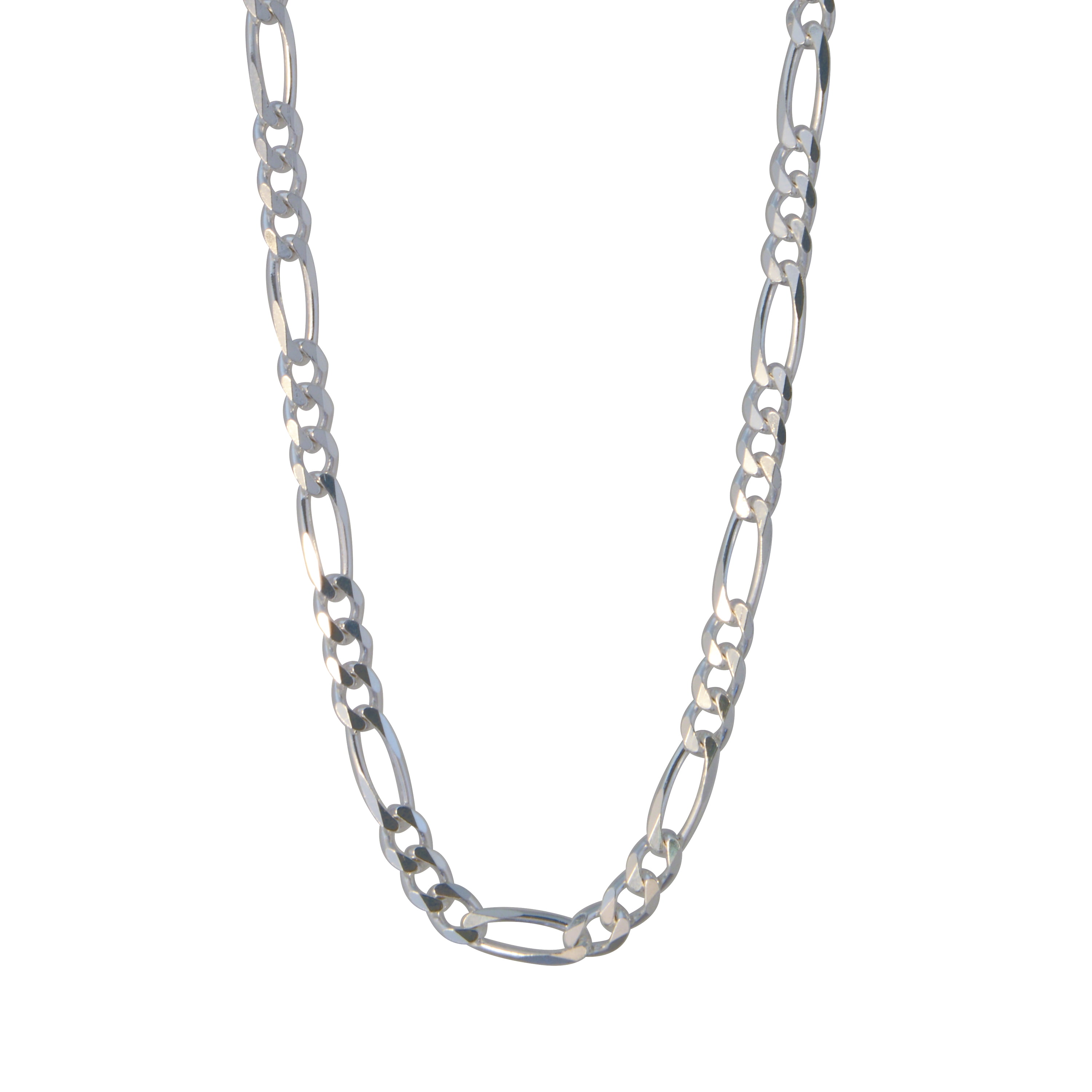 Brilliance Fine Jewelry Sterling Silver Figaro Chain Necklace, 22 inch