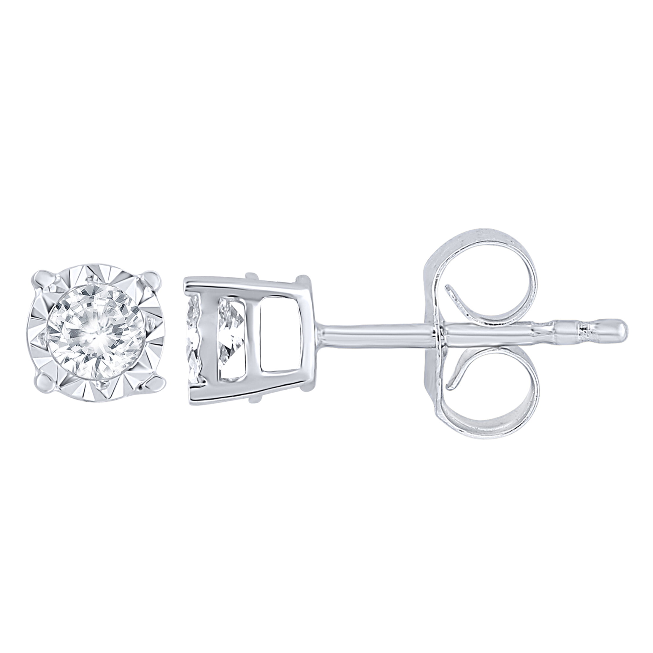 Brilliance Classic Diamond Stud Earrings, 1/4 ct.t.w. in 10K, White Gold