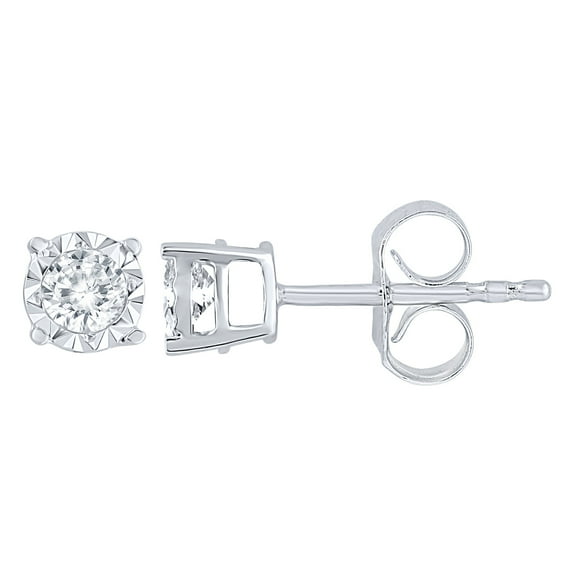 Brilliance Classic Diamond Stud Earrings, 1/4 ct.t.w. in 10K, White Gold