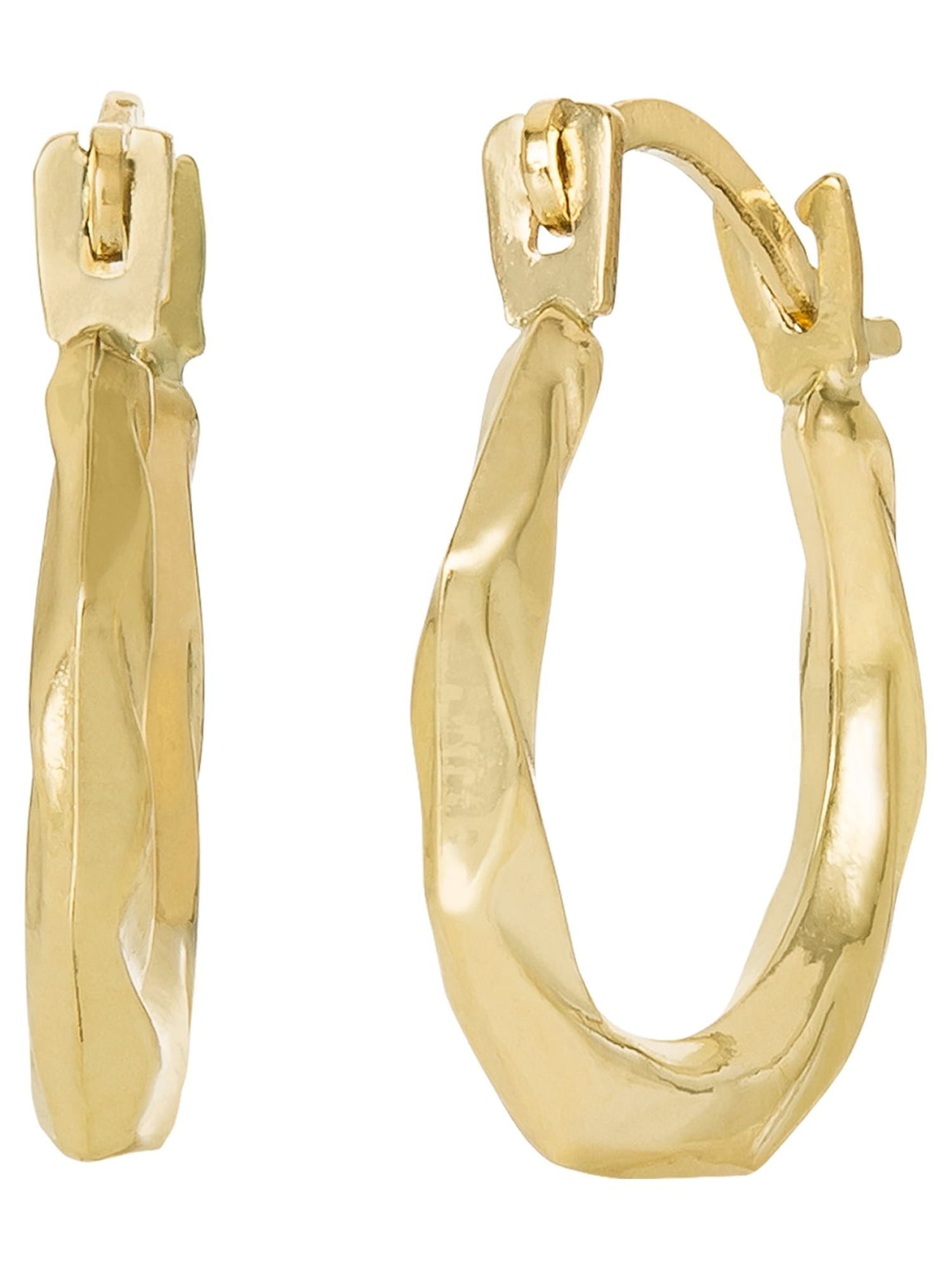 BRILLIANCE FINE JEWELRY Brilliance Fine Girls 14K Yellow Gold Swirl Hoop Earrings
