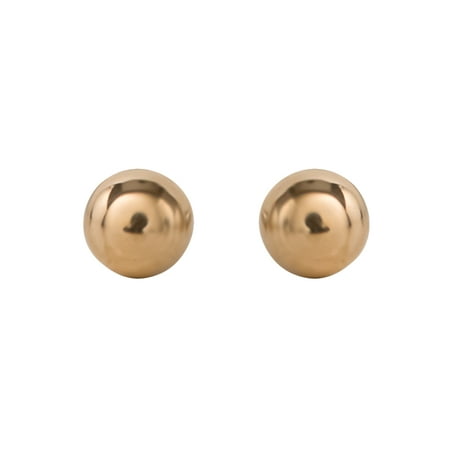 Brilliance Fine Girl’s/Tween 14K Yellow Gold, Ball Stud Earrings