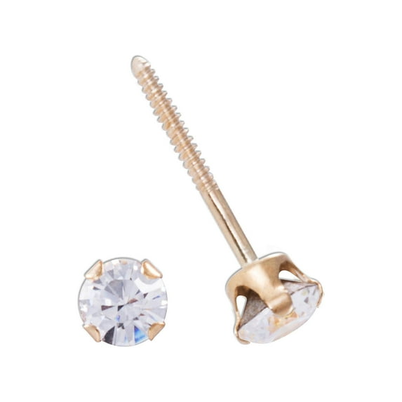 Brilliance Fine Girls' Sterling Silver Multi-Color Crystal Heart Hoop Earrings for Kids
