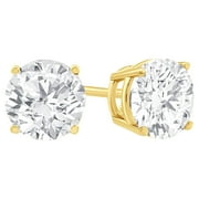 Brilliance Fine Jewelry 0.10 Carat T.W. Diamond Stud Earring in 14K Yellow Gold, (I-J, I2-I3)