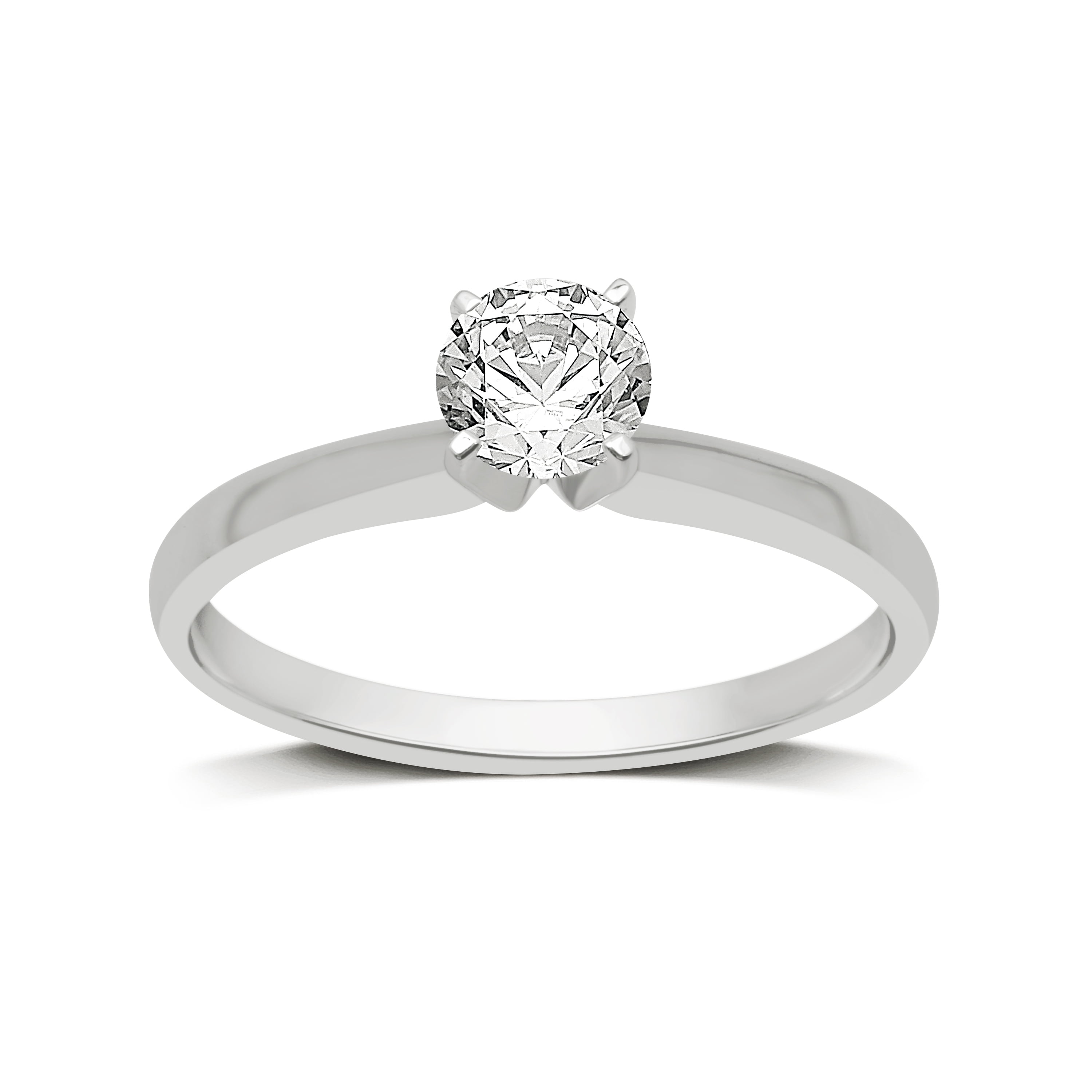 Diamond Solitaire Ring 1/2 carat Round-cut 14K White Gold (I/I2) | Kay