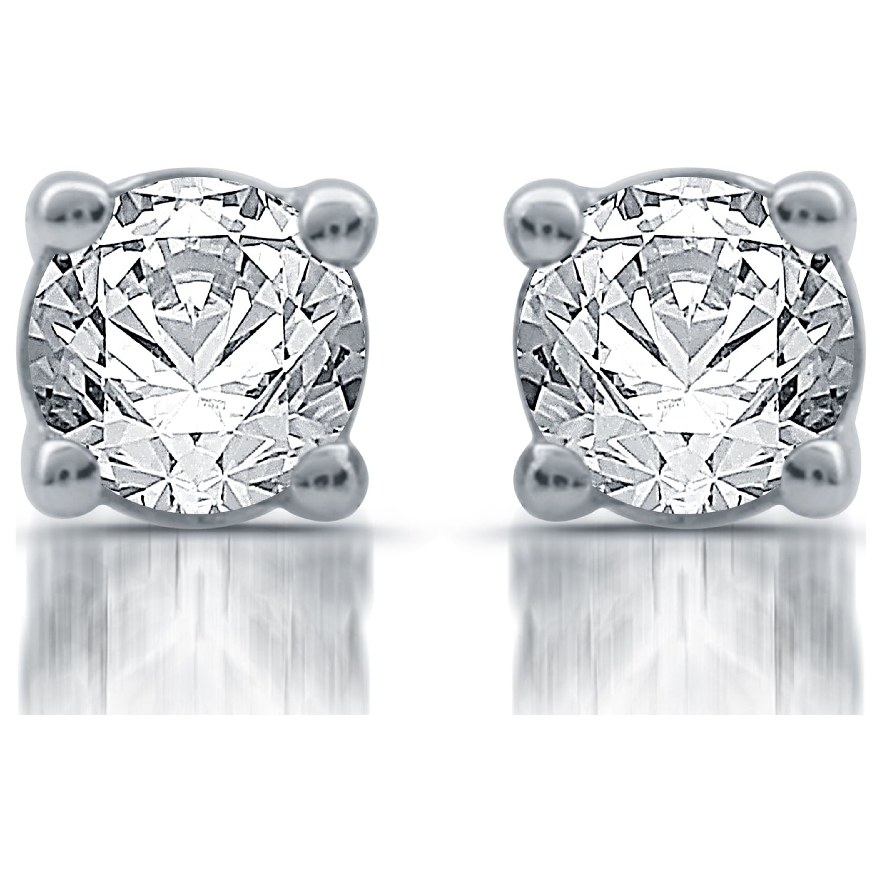 .925 Sterling Silver 1/3 Cttw Princess Cut Diamond Miracle Set Solitaire St