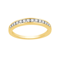 Brilliance Fine Jewelry 1/4 CTW Lab Grown Diamond Women's Anniversary Wedding Band, 10K Yellow Gold
