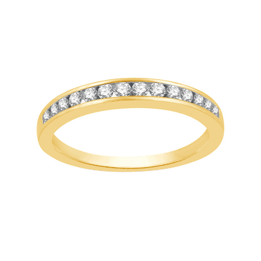 Brilliance Fine Jewelry 1/4 CTW Lab Grown Diamond Women's Anniversary Wedding Band, 10K Yellow Gold