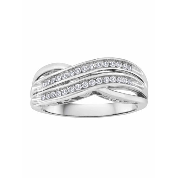 Brilliance Fine Jewelry 1/4 Carat T.W. Genuine Diamond Sterling Silver Fashion Ring