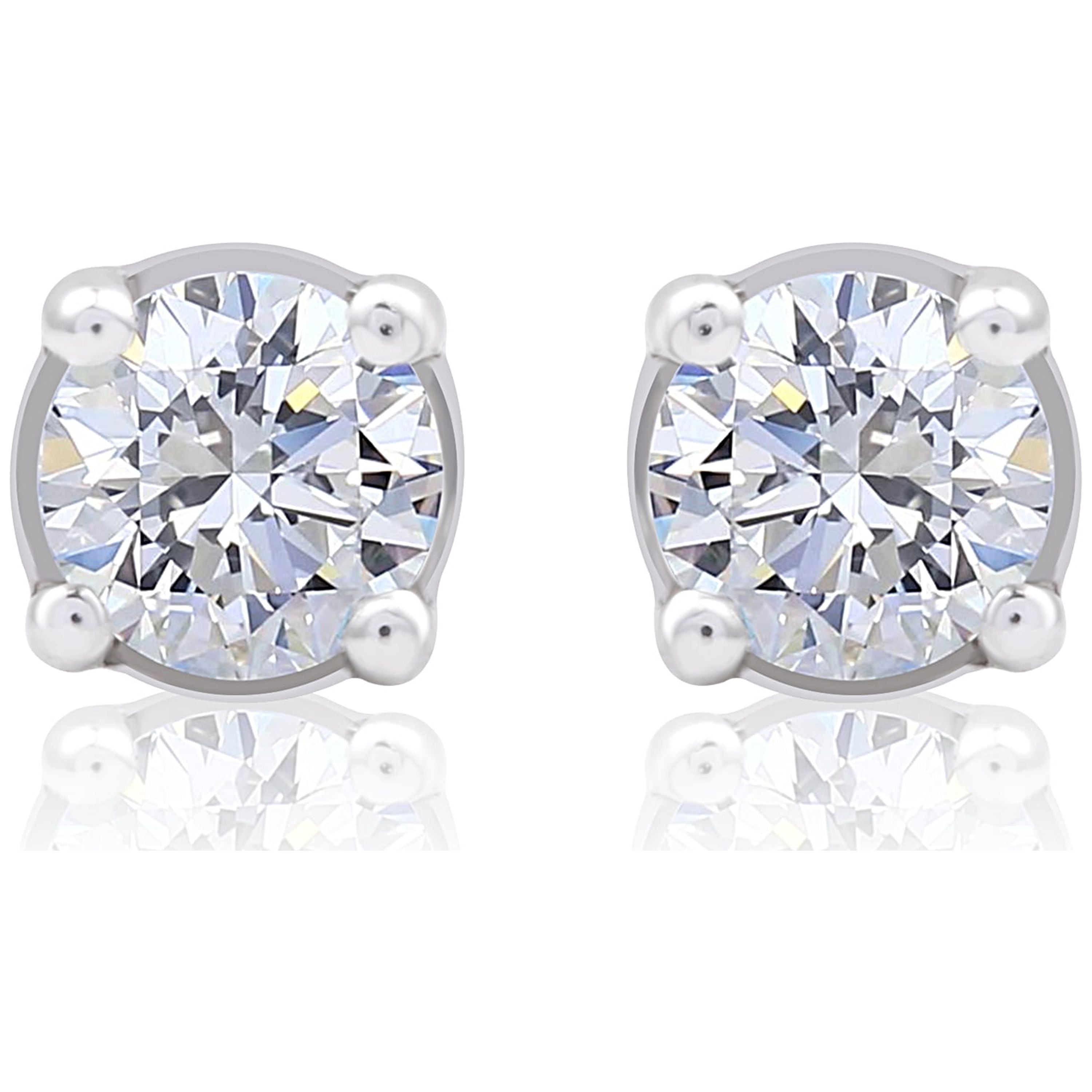 Sterling silver diamond earrings walmart deals
