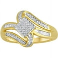 thumbnail image 1 of Ladies Brilliance Fine Jewelry 1/6 Carat T.W. Diamond 14Kt Gold-Plated Sterling Silver Ring, 1 of 1