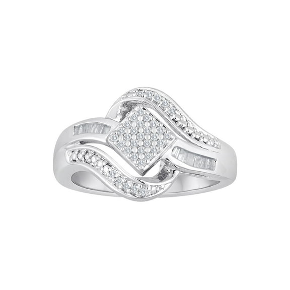 Brilliance Fine Jewelry 1/6 Carat T.W. Diamond Sterling Silver Ring