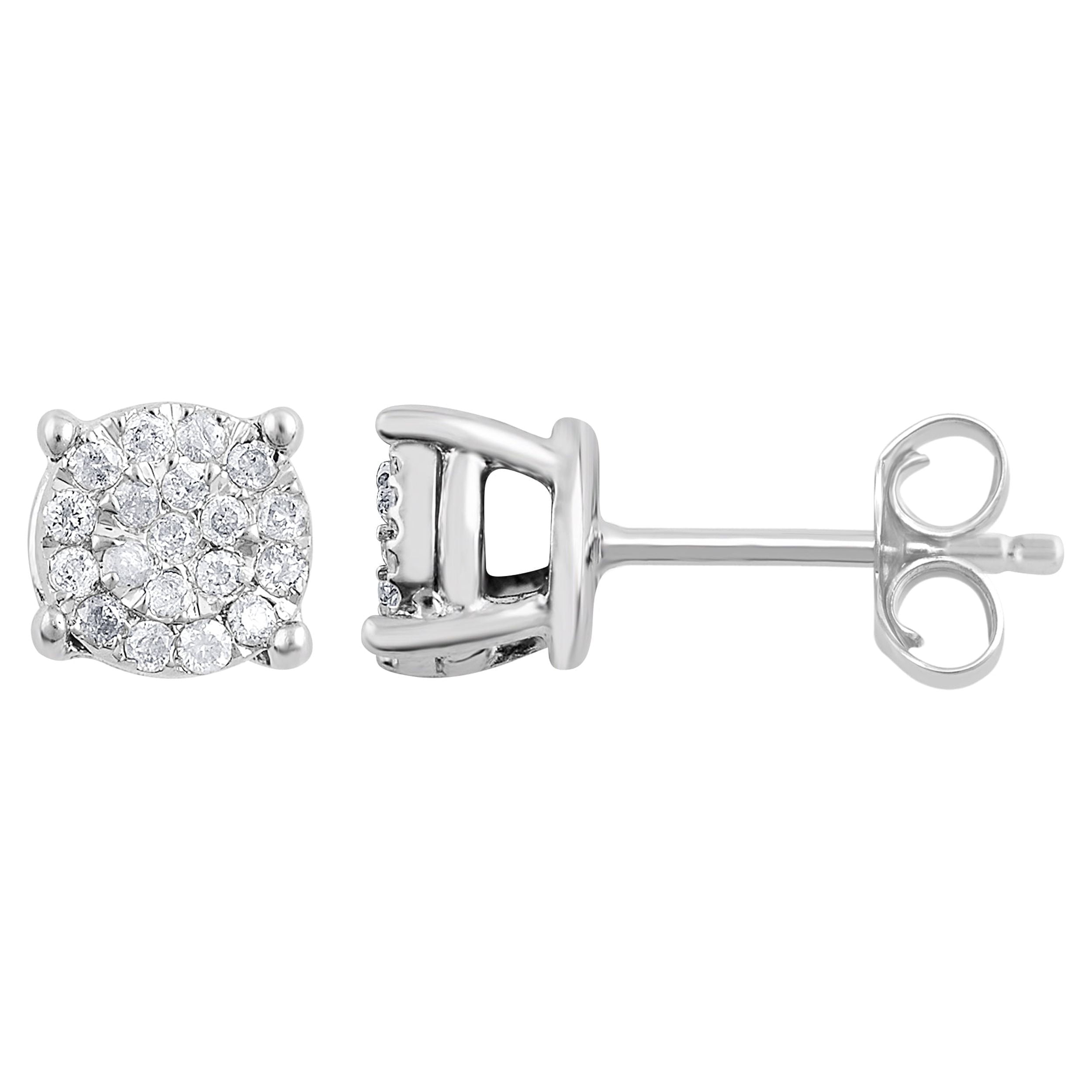 Real Diamonds Party Wear Natural Round Diamond Stud Earring in 14kt White  Gold Fine Jewelry at Rs 40352/pair in Surat