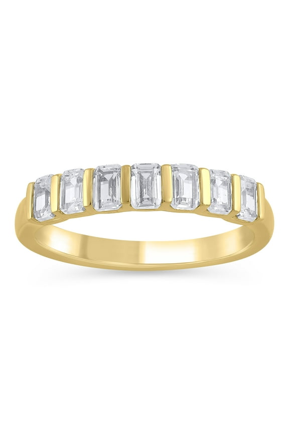 1 Cttw Lab Grown Diamond Anniversary Band Ring in 10K Yellow Gold