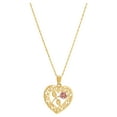 thumbnail image 1 of Brilliance Fine Jewelry 10K Two-Tone Gold Heart Flower on GoldFilled Necklace,18", 1 of 5