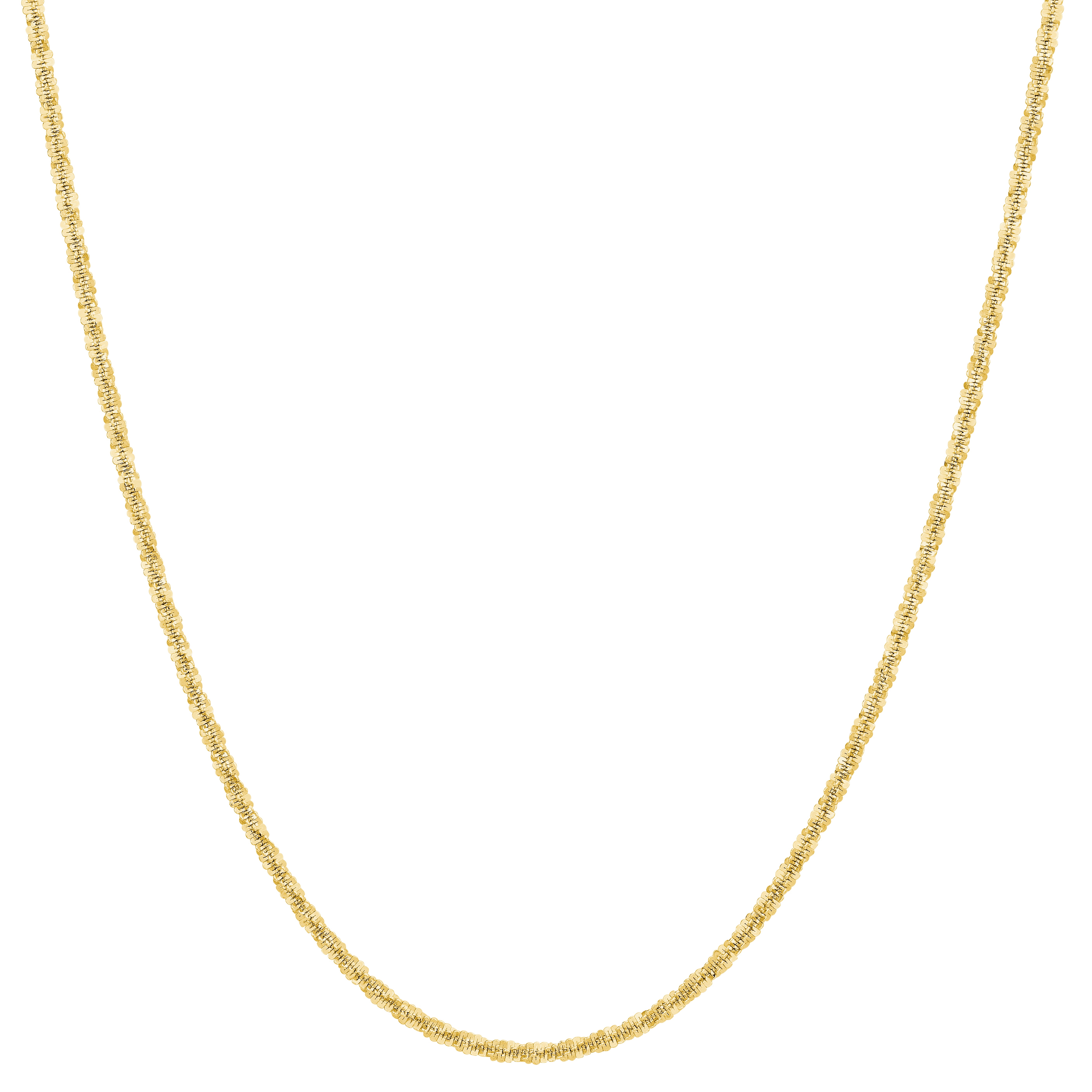 Brilliance Fine Jewelry 10K Yellow Gold 1.5MM Diamond Cut Sparkle Chain 18"