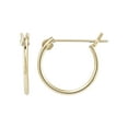 thumbnail image 1 of Brilliance Fine Jewelry 10K Yellow Gold 12MM Hollow Round Snap Hoops 10K Earrings, 1 of 4